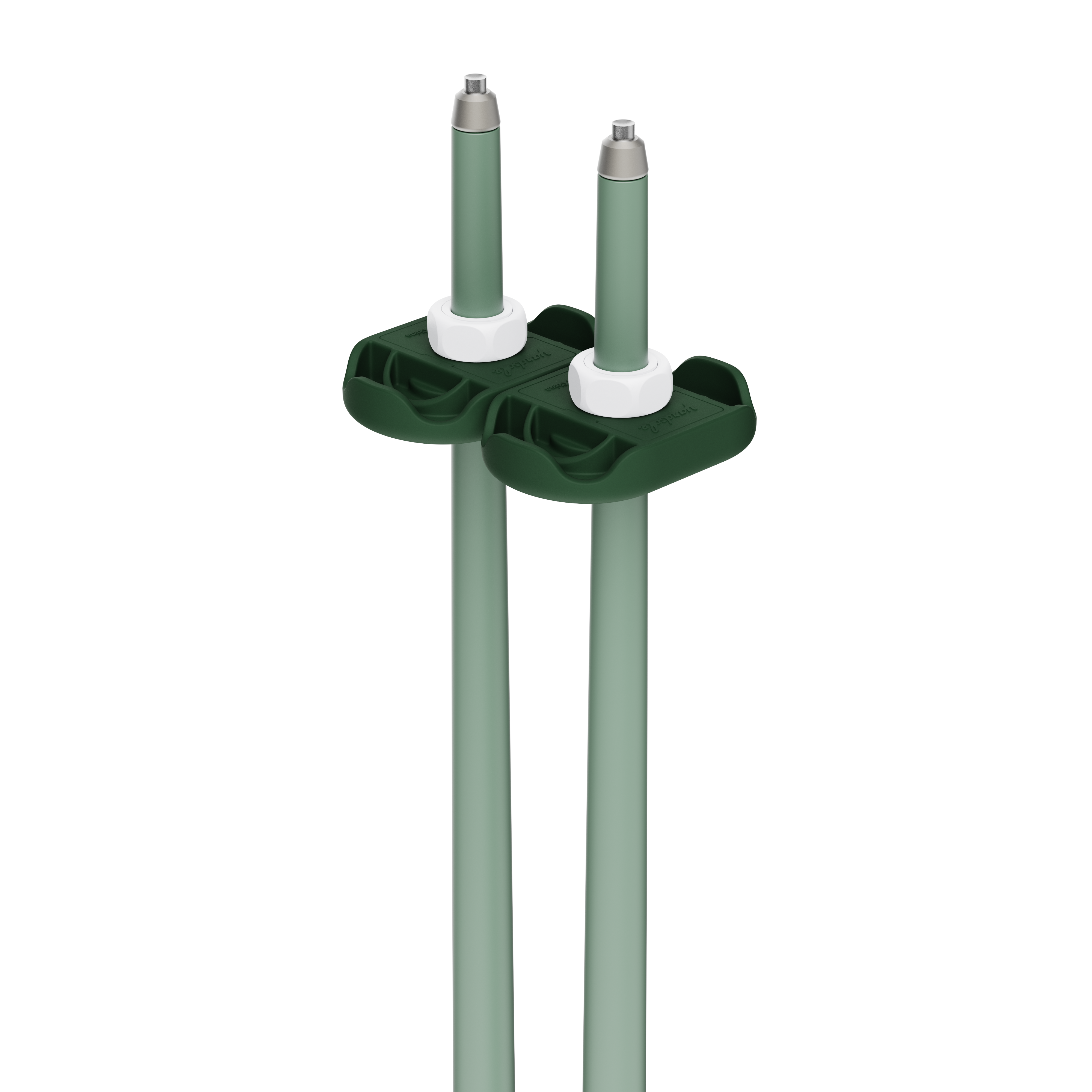 An image of P1 ski poles green baskets