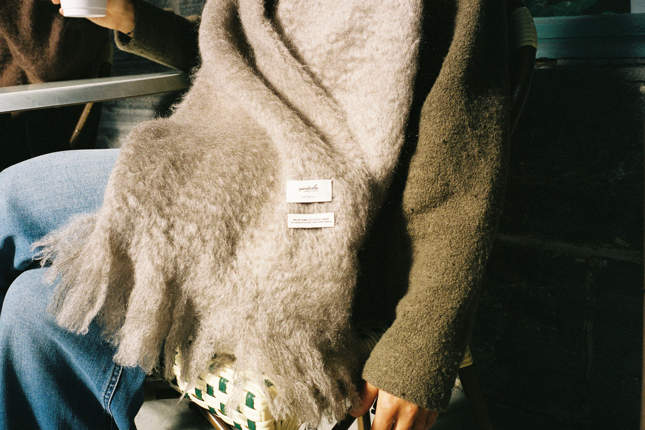 An image of a mohair blanket scarf