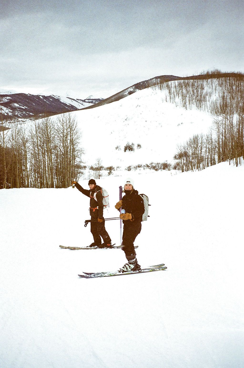 An image of people skiing