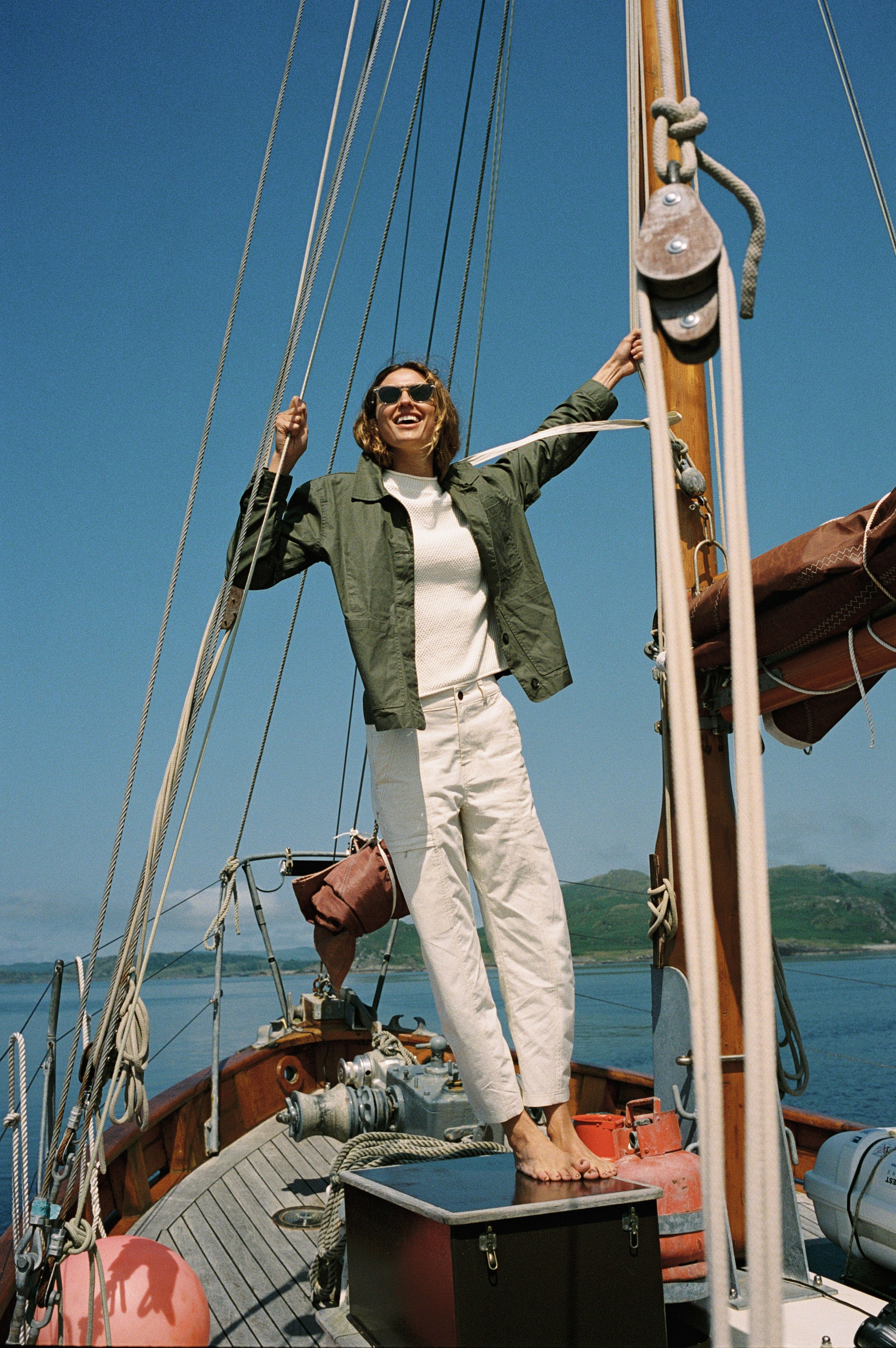 An image of a woman on a boat