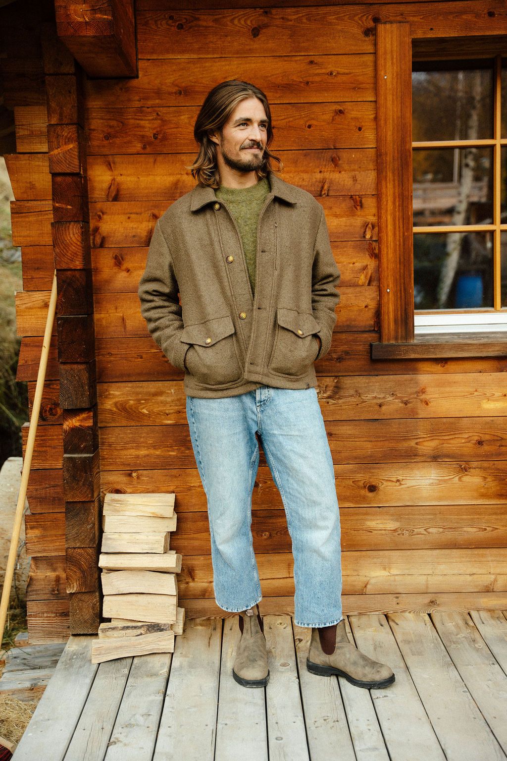Men's sport coat full body on man