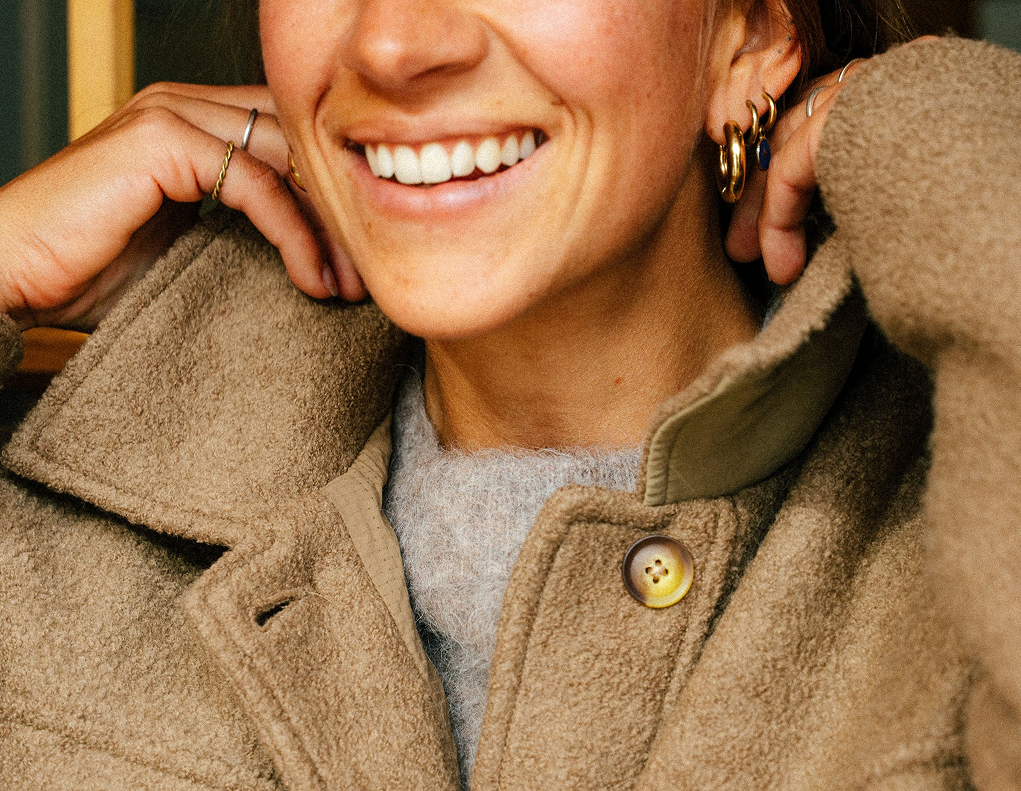 An image of a woman in a wool coat