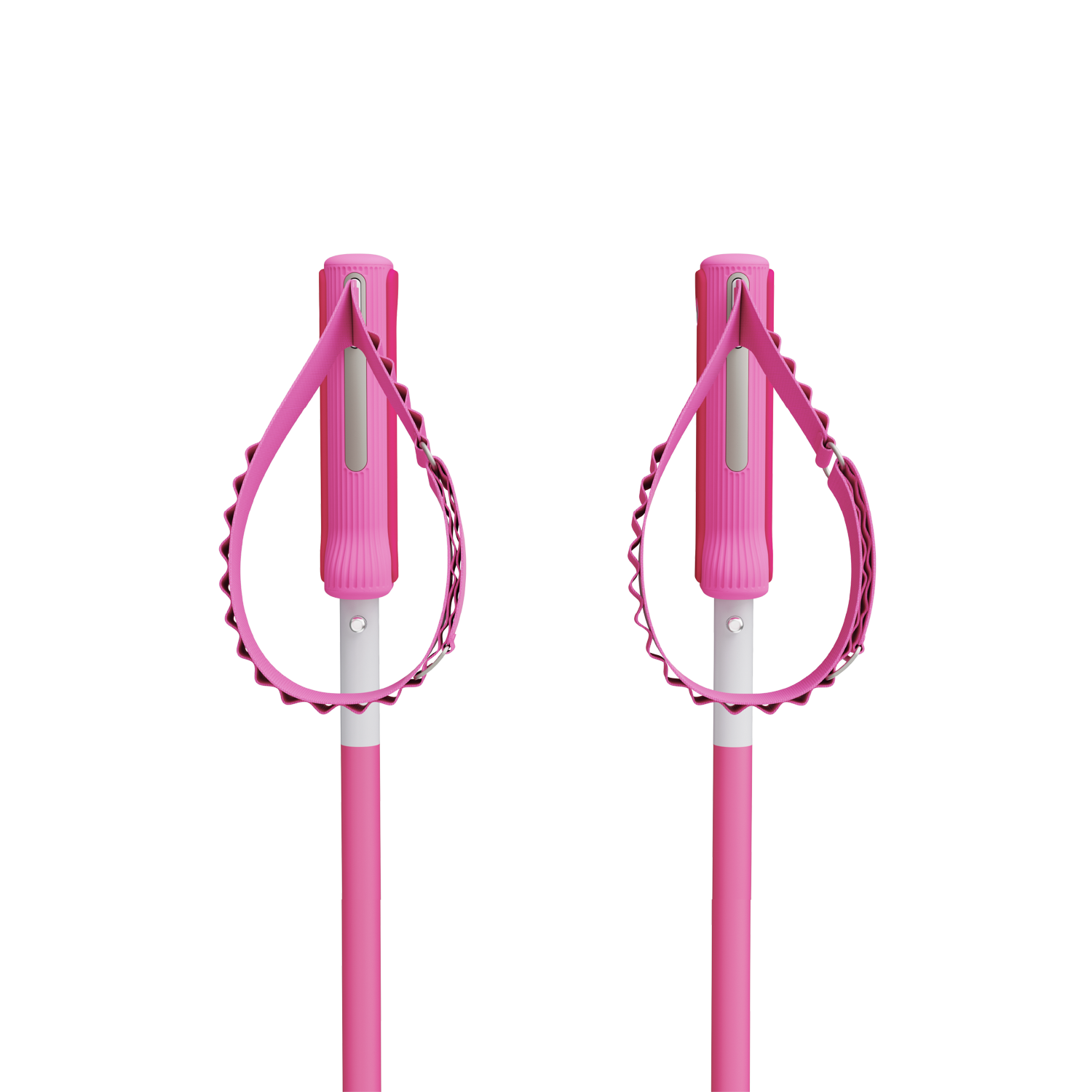 An image of P1 ski poles pink handles