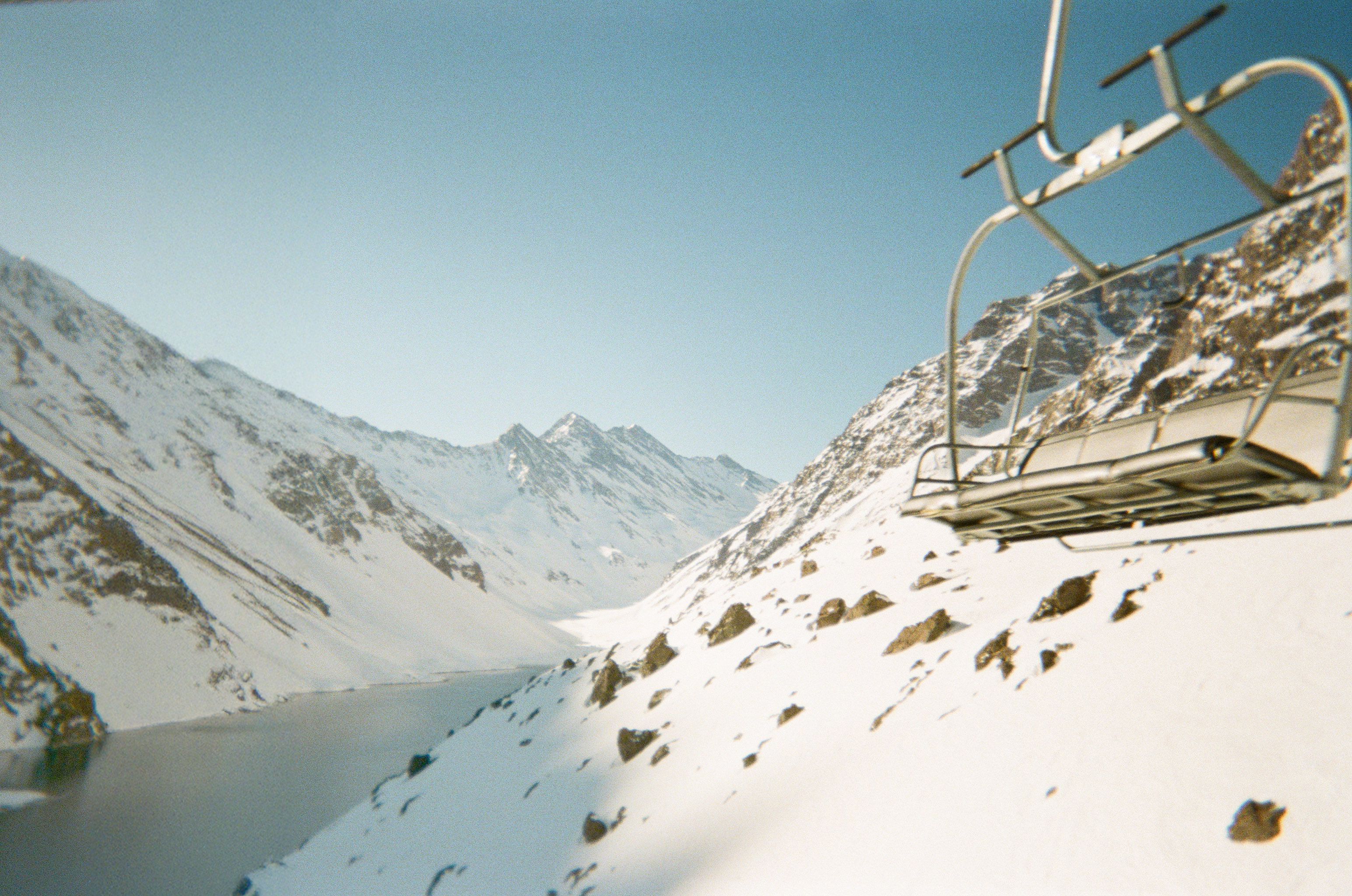 An image of a ski resort from the chairlift