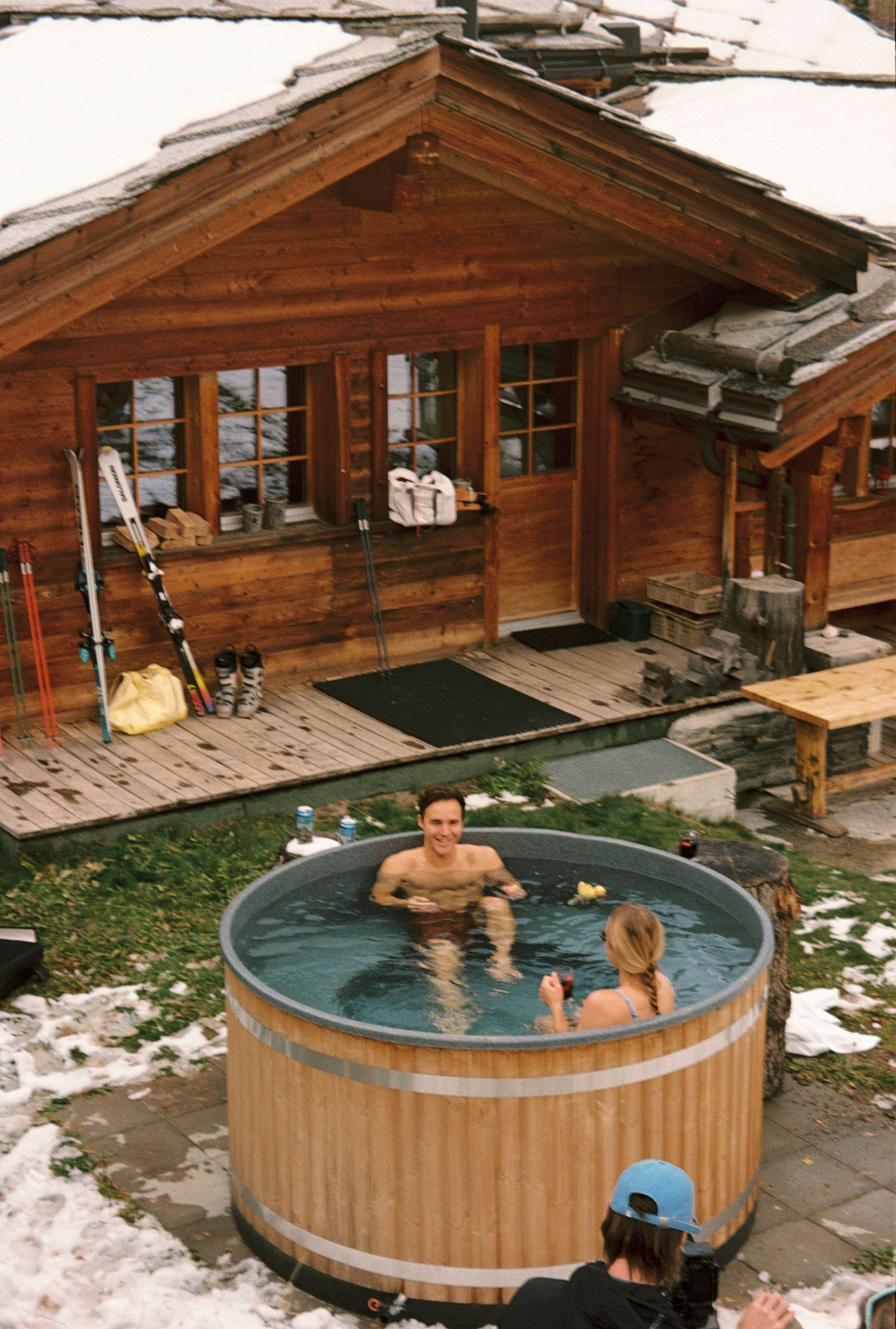 People in a hot tub