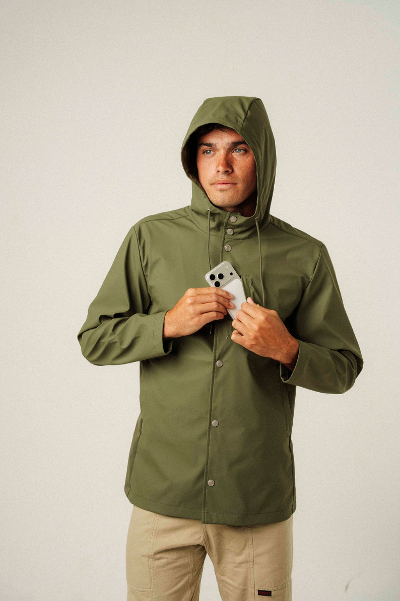 An image of the internal pocket rain jacket