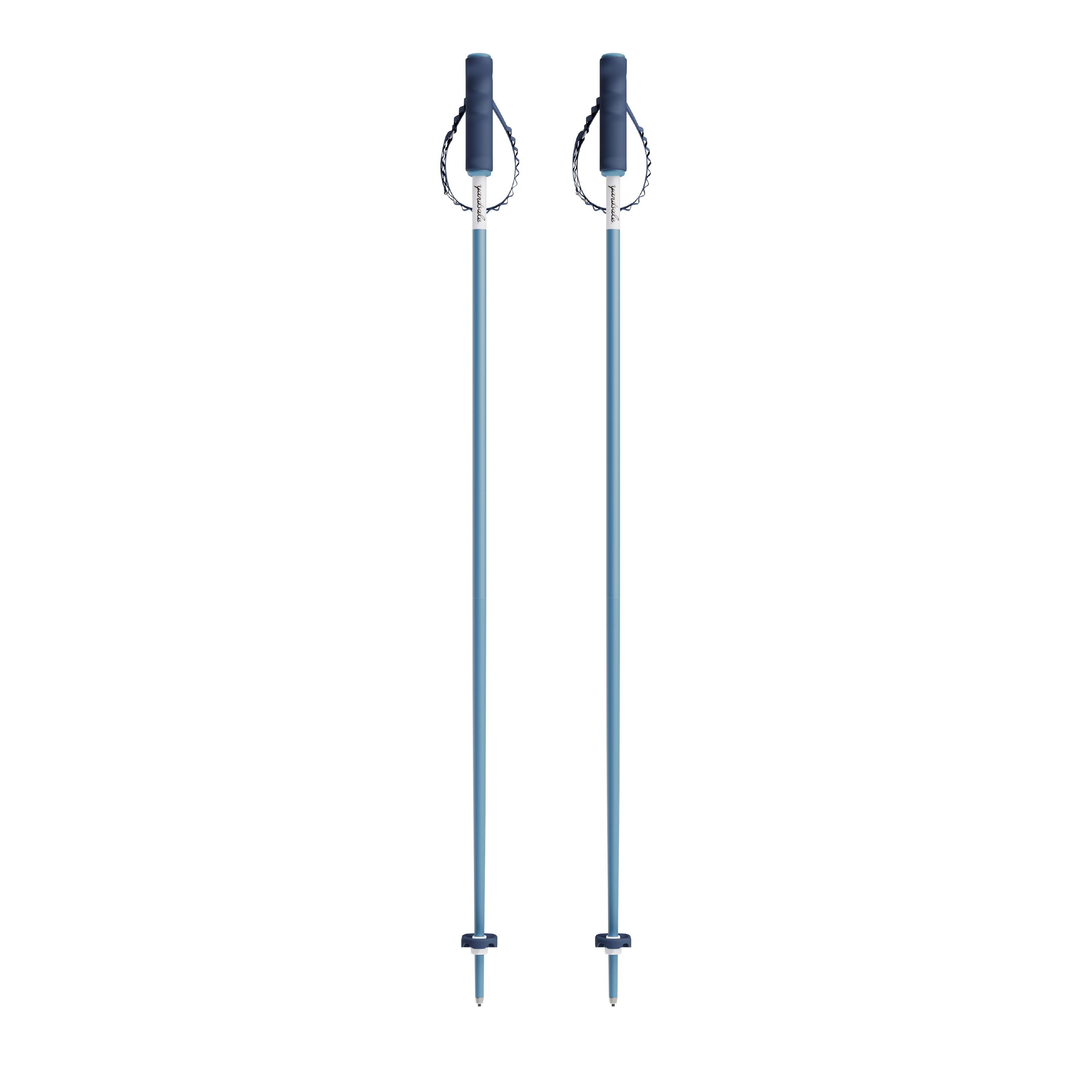An image of P1 ski poles blue