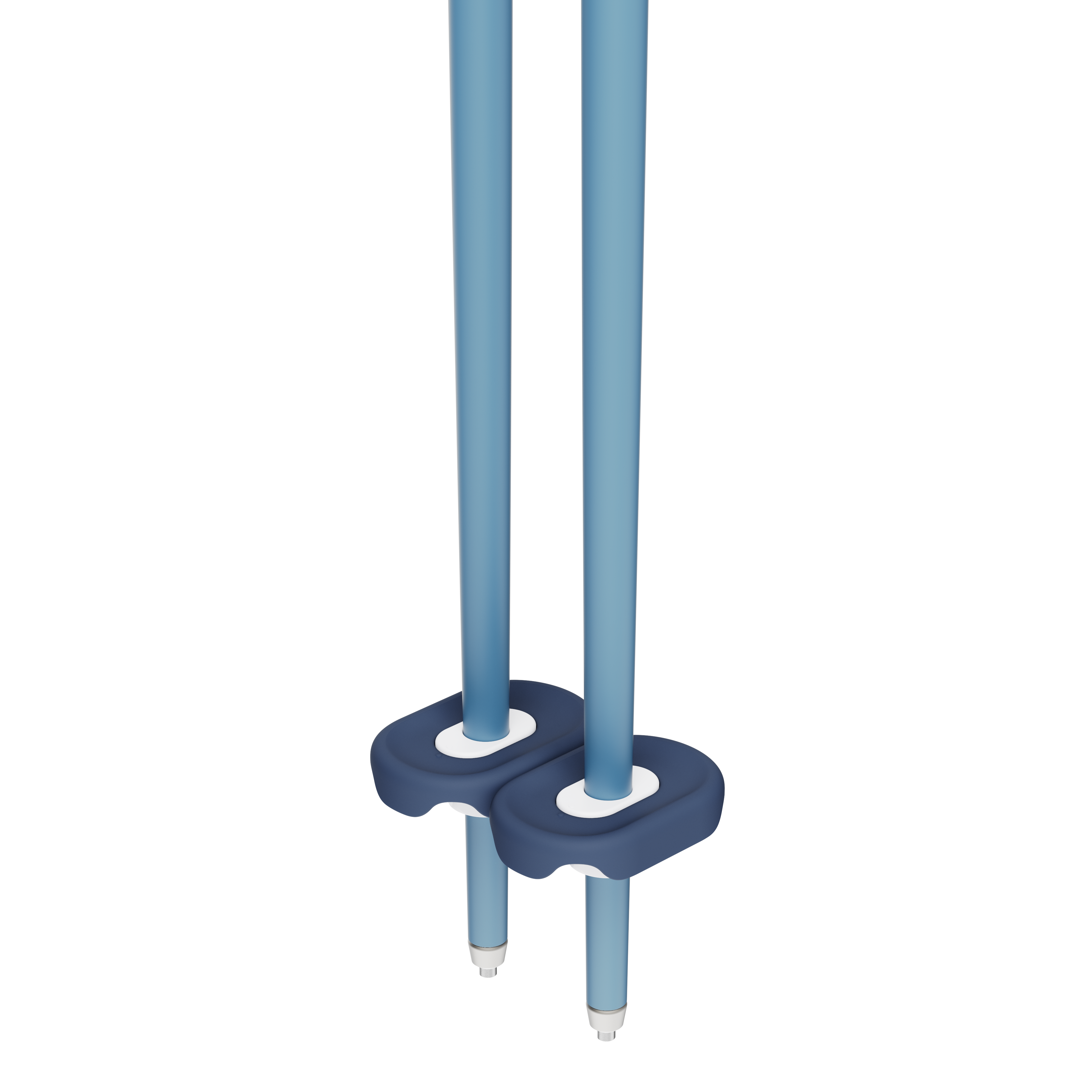An image of P1 ski poles blue baskets