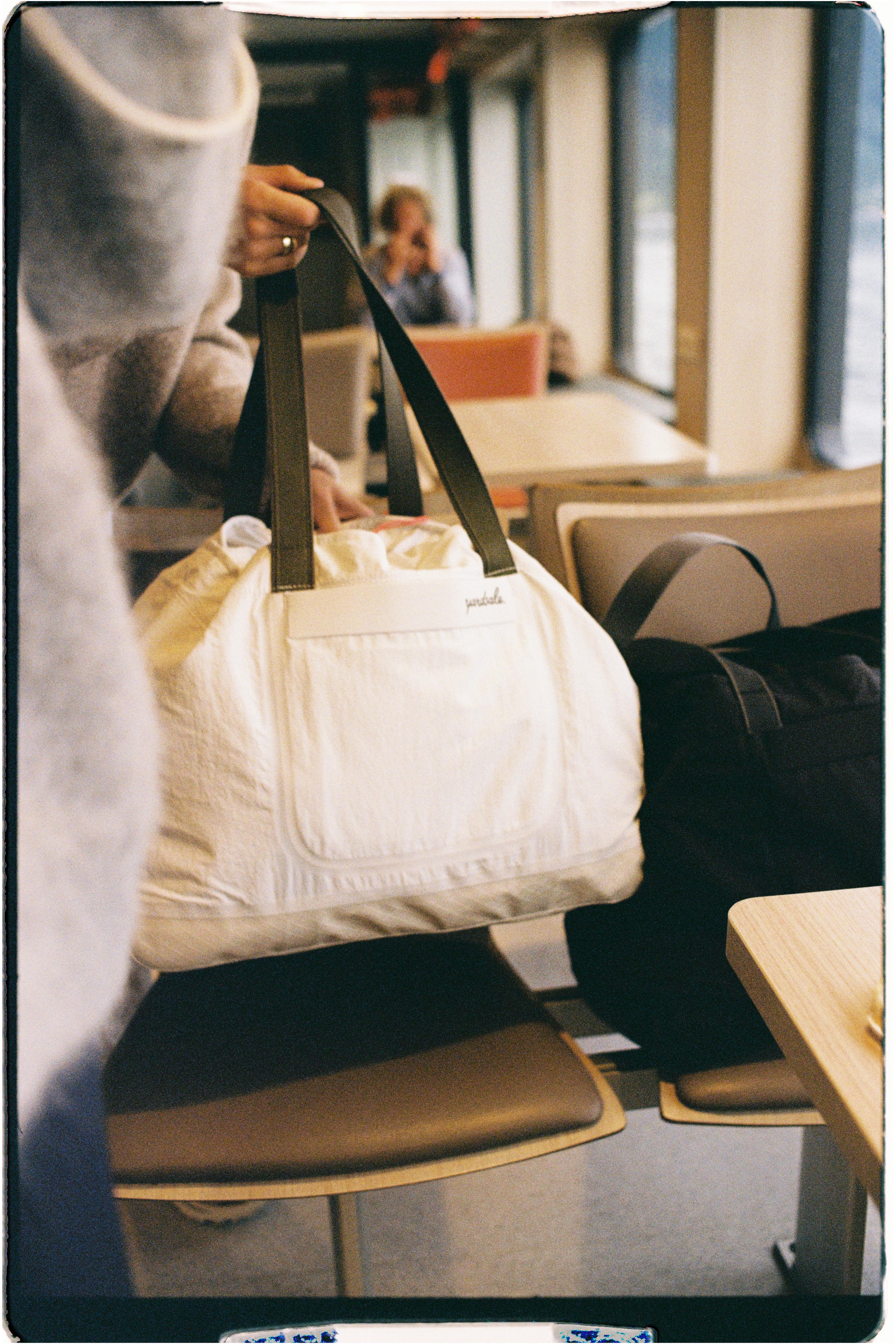 An image of a bag on a ferry