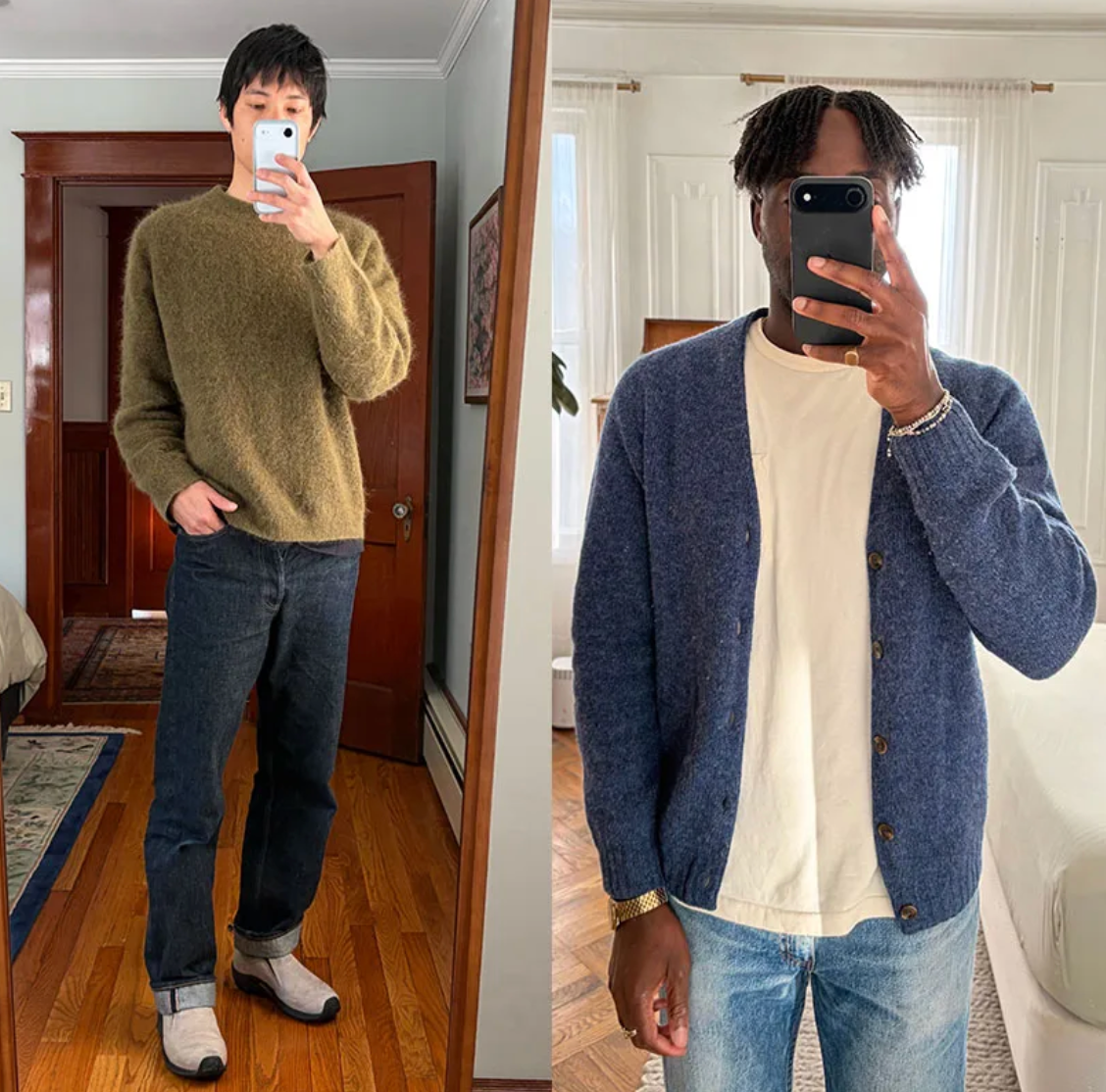 An image of a strategist editor in a Yardsale Dinner Sweater 