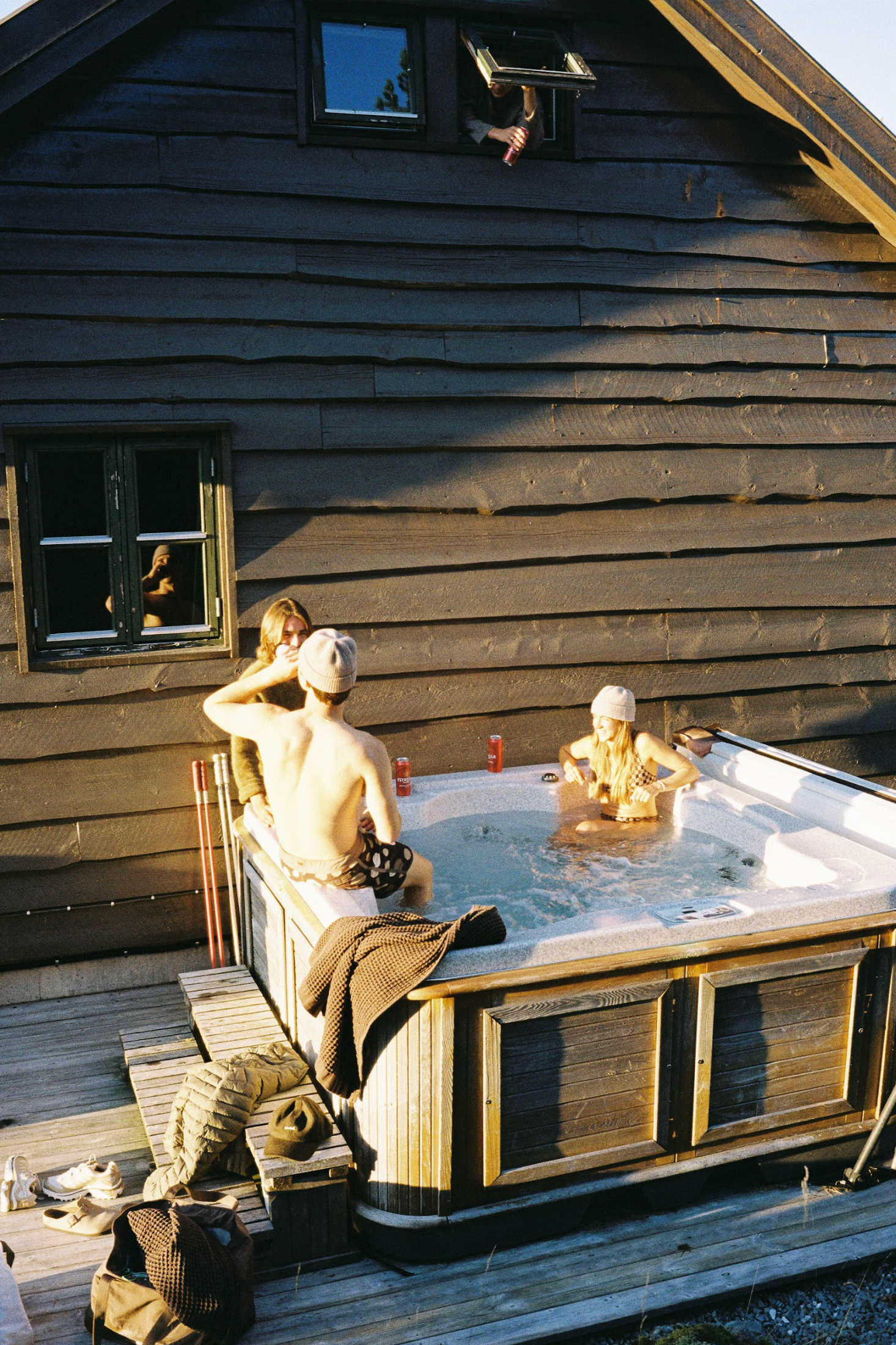 An image a of a backyard hot tub