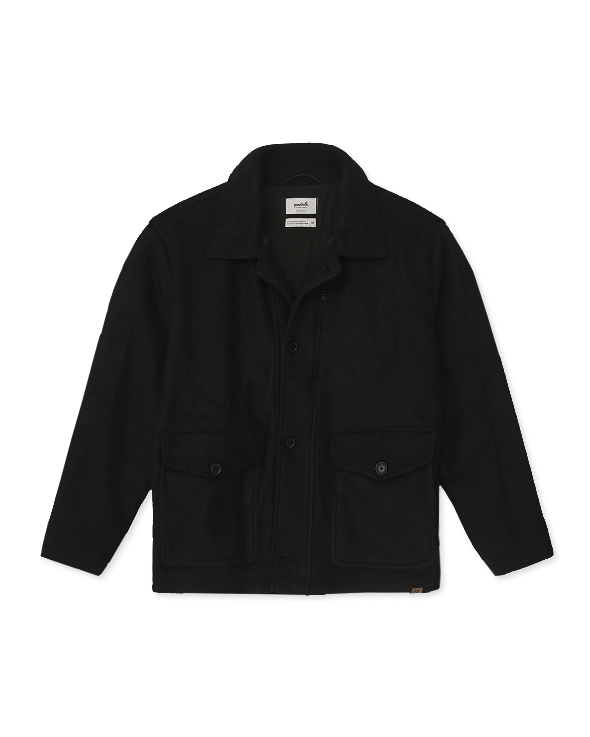 Midlayer black front unbuttoned