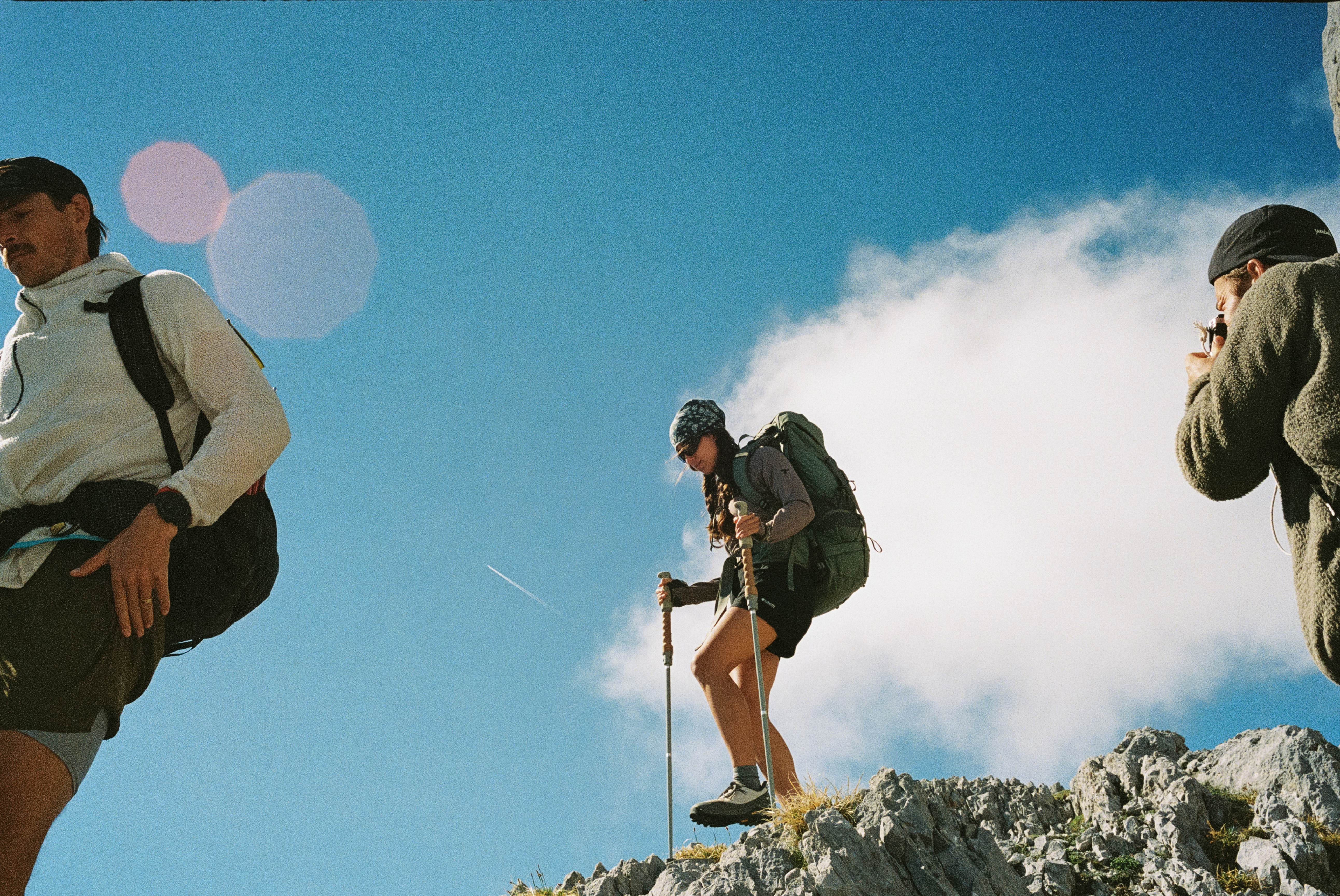 An image of people hiking with t3 trekking poles