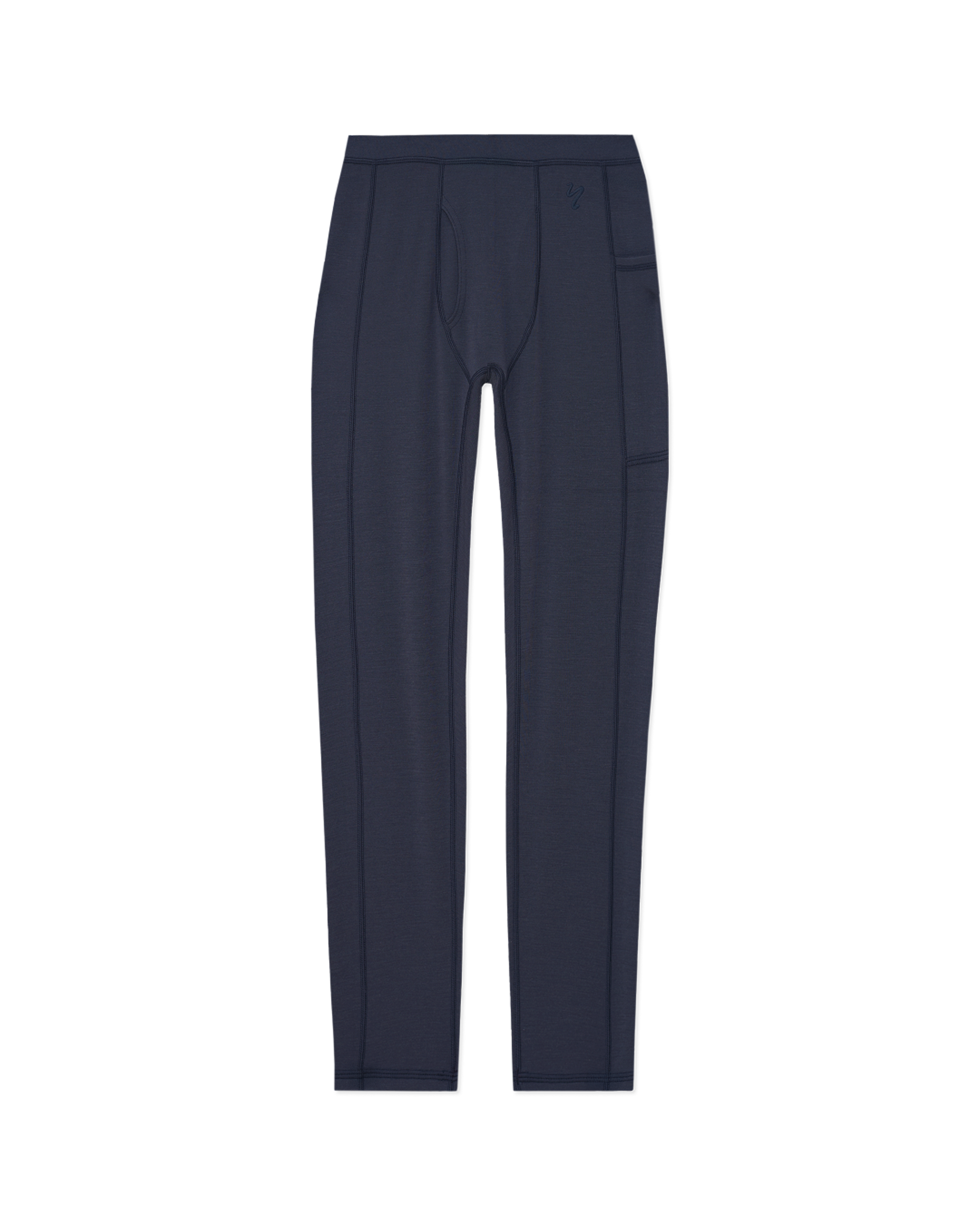 Mens baselayer bottom front blue
