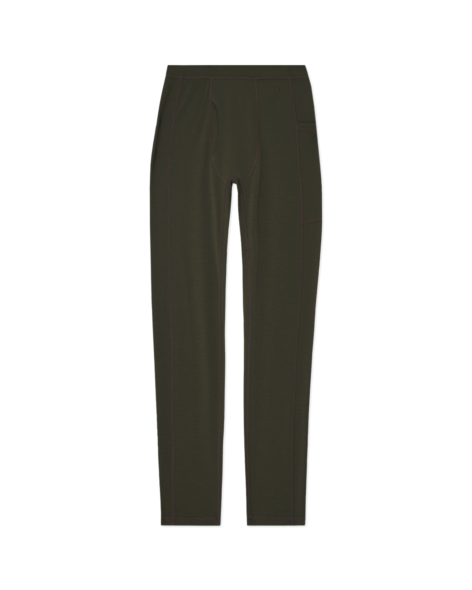 Mens baselayer bottom front green