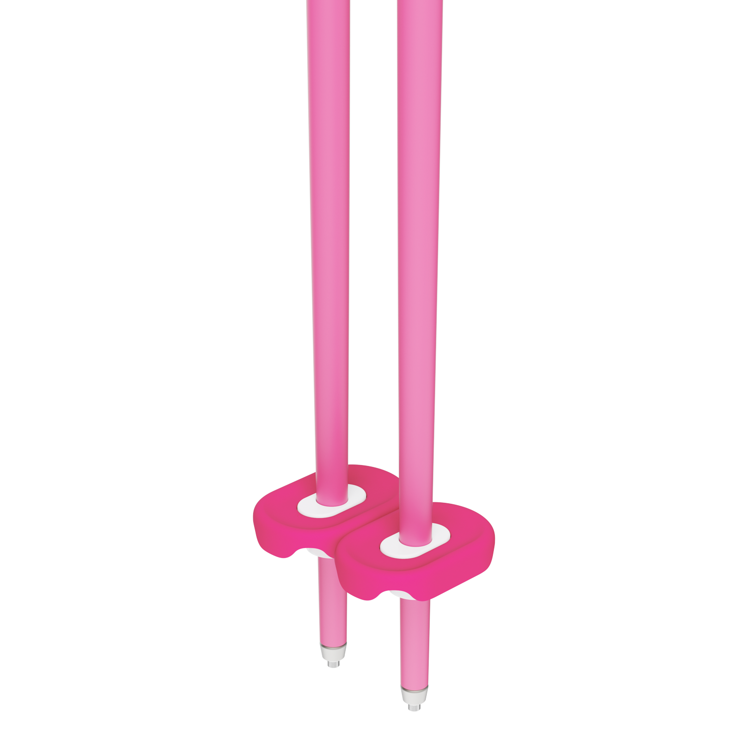An image of P1 ski poles pink baskets