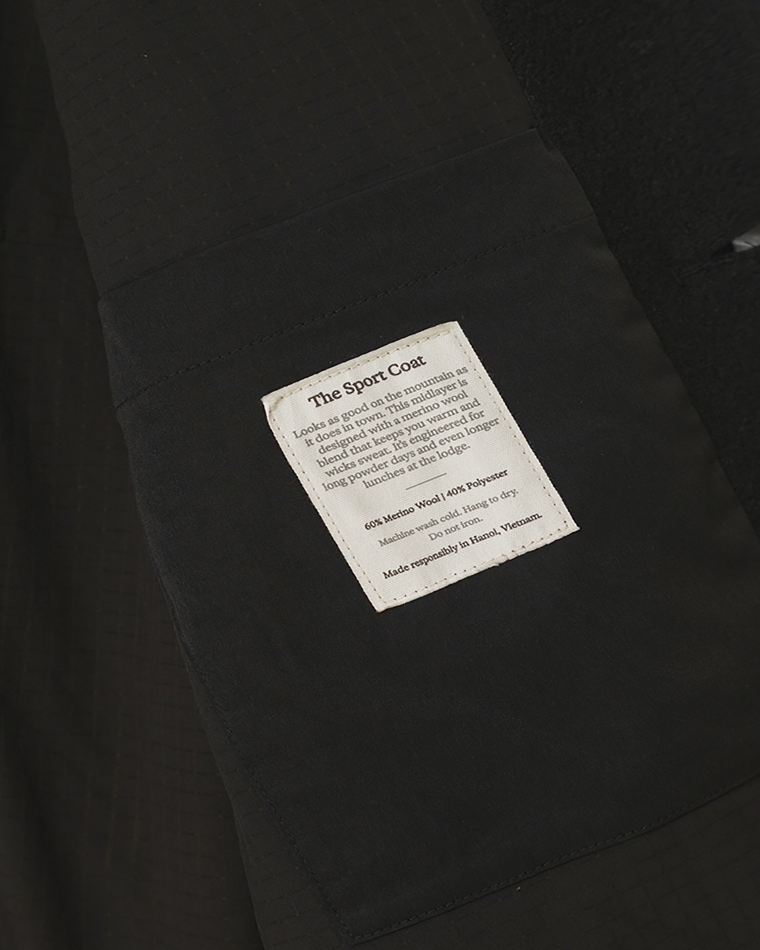 Midlayer black tag detail 