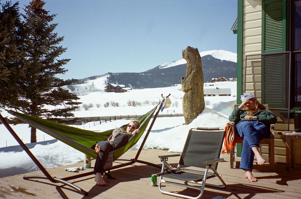 An image of person hanging out on a deck