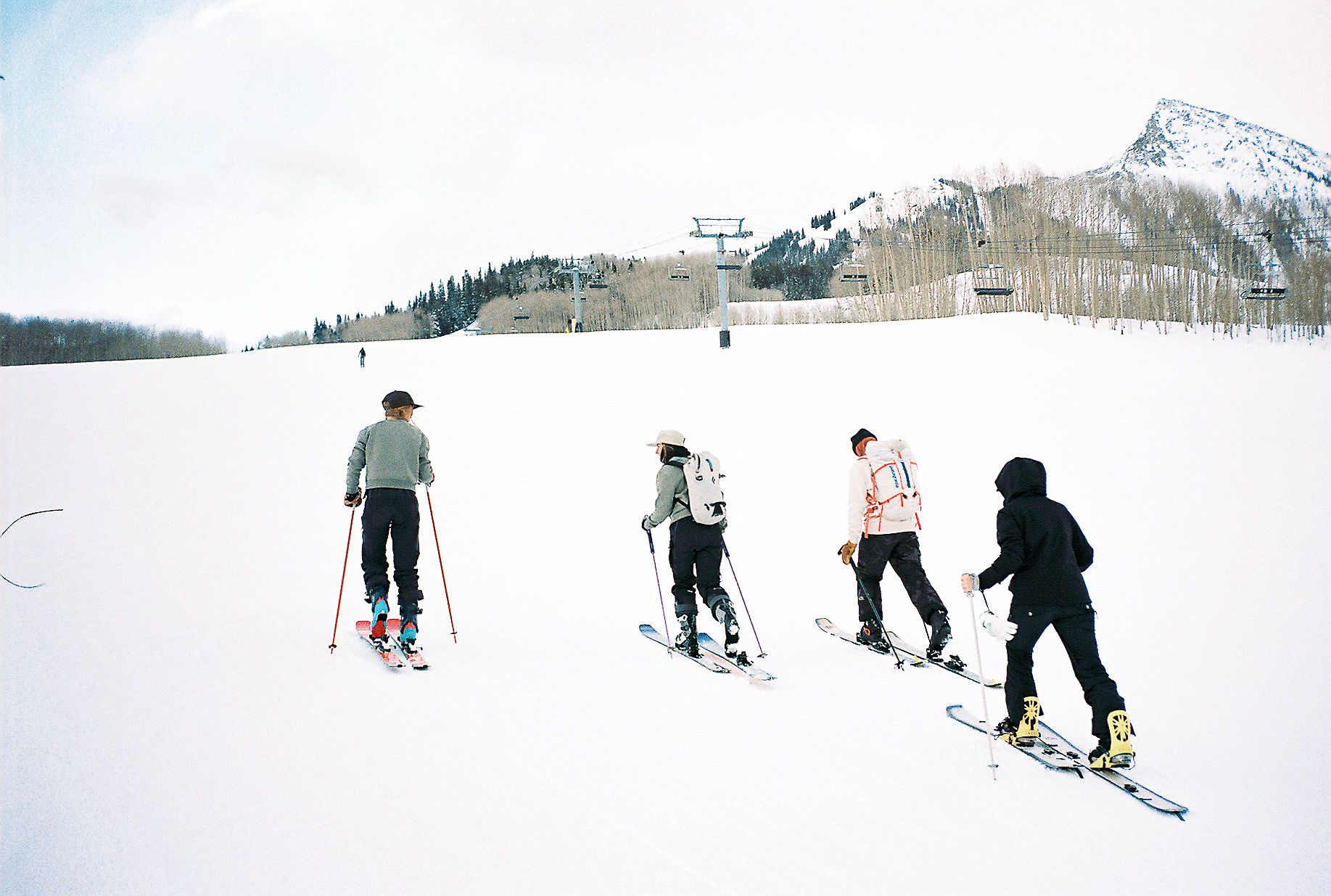An image of people skiing in the backcountry
